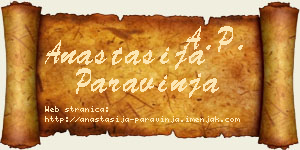 Anastasija Paravinja vizit kartica